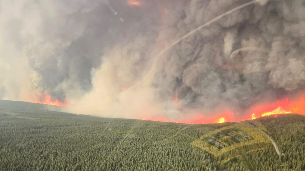 Pocket Knife Creek wildfire on June 10, 2025 | BC Wildfire Service photo