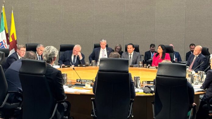 first ministers Canada's premiers meet with Prime Minister Mark Carney in Saskatoon Monday, June 3, 2025. Photo via Niki Sharma @nikisharma.bsky.social