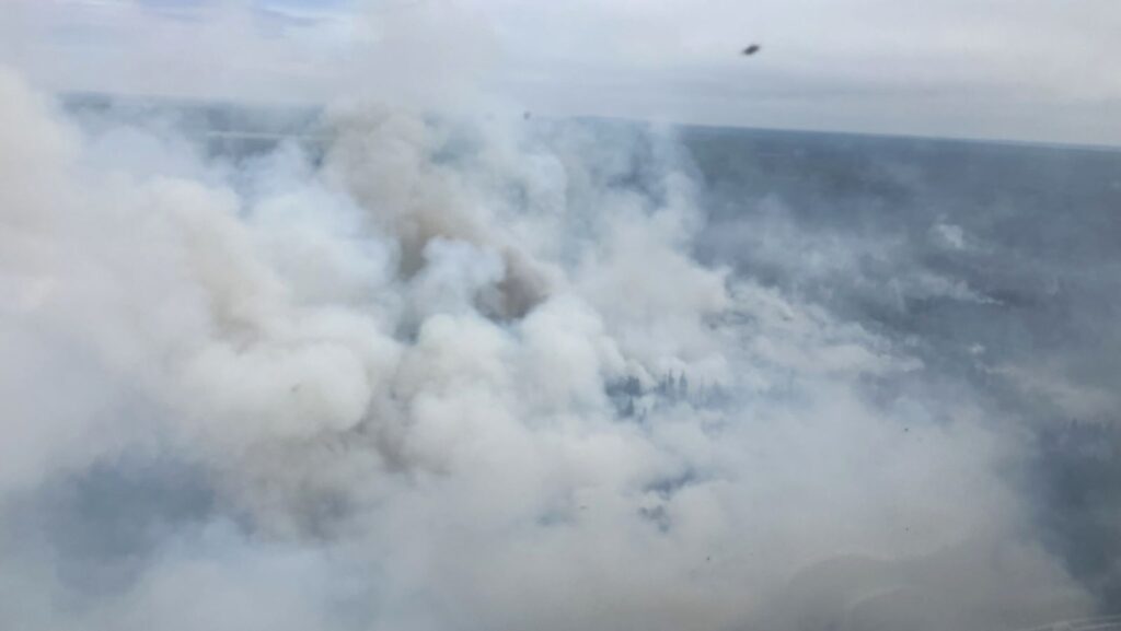 The Kiskatinaw River wildfire on May 30, 2025. | BC Wildfire Service photo