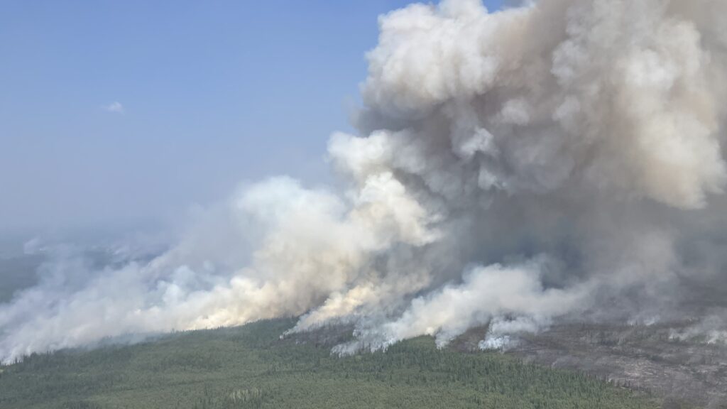 Aerial photo of wildfire